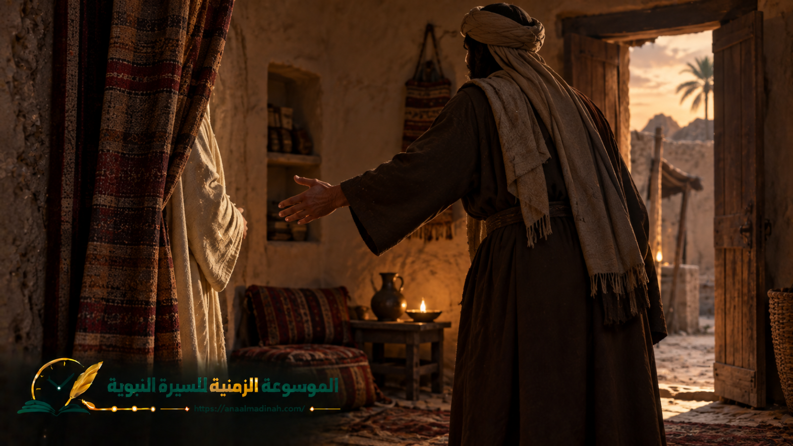 أبو بكر يصحب النبي إلى ورقة